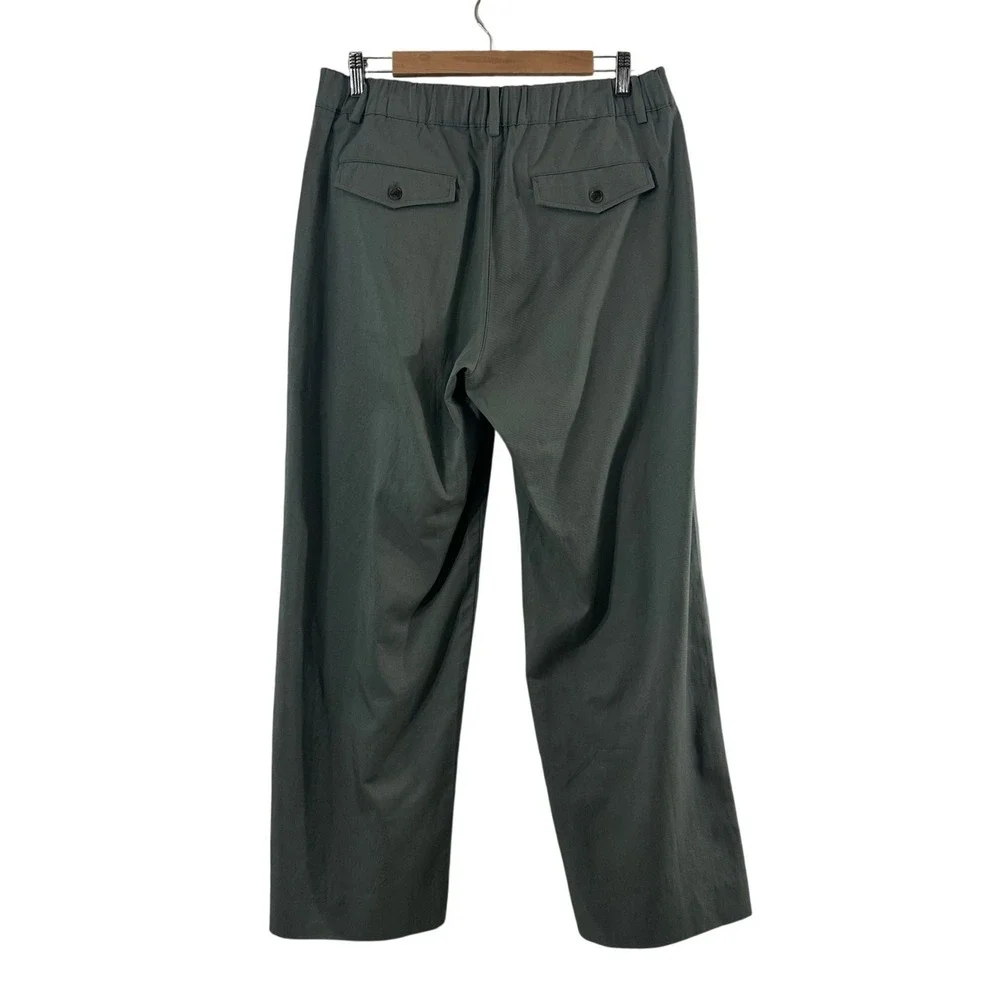 Banana Republic Everyday Wide Leg Pants Sage Green Tencel Cotton Mens Size M
